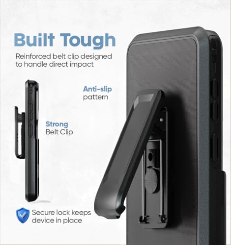 MOTIVE for Samsung Galaxy S26 Ultra Case with Belt Clip and Stand | 6.9" | Case & Holster, MagSafe compatible, built-in Kickstand Horizontal, 360° rotating belt clip, slim low-profile fit - size: s26 Ultra