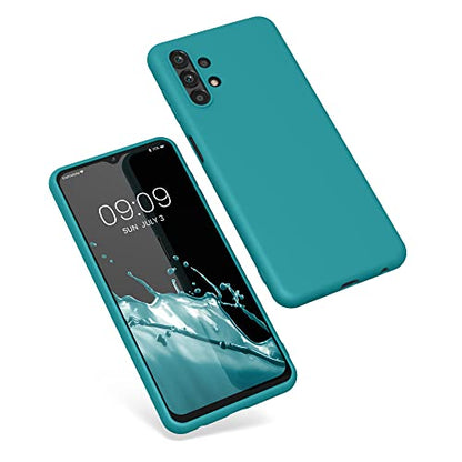 kwmobile Case Compatible with Samsung Galaxy A13 4G Case - Soft Slim Protective TPU Silicone Cover - Teal Matte - color: teal matte, size: Galaxy A13 4G