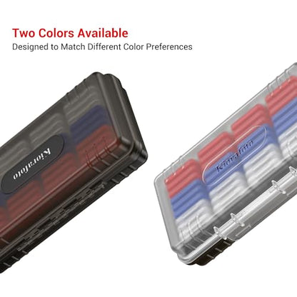 Dual Protect Waterproof SD Card Case w 36 Individual Plastic SD Card Cases - color: Transparent for 36 SD Cards（With Box）