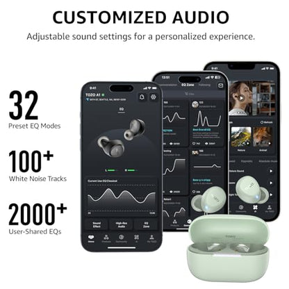 TOZO A1 Wireless Earbuds Bluetooth 5.3 Light Weight in Ear Headphones - color: Green