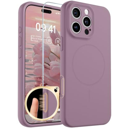 SUPFINE Silicone & Magnetic for iPhone 16 Pro Case - color: Blackcurrant, size: iPhone 16 Pro