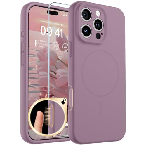 SUPFINE Silicone & Magnetic for iPhone 16 Pro Max Case - color: Blackcurrant, size: iPhone 16 Pro Max