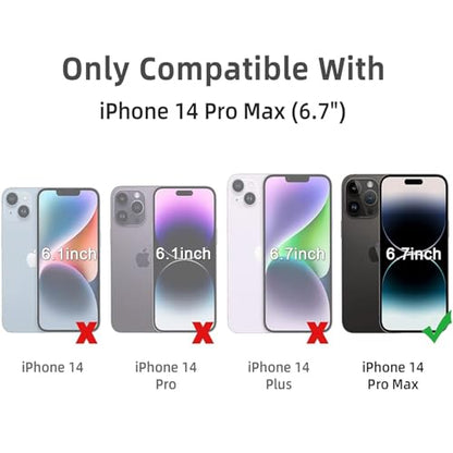 5 in 1 Clear Case for iPhone 14 Pro Max 6.7-Inch, with 2 Pack Full Coverage Tempered Glass Screen Protectors and Camera Lens Protectors, Non-Yellowing Shockproof Bumper Phone Cover - size: iPhone 14 Pro Max