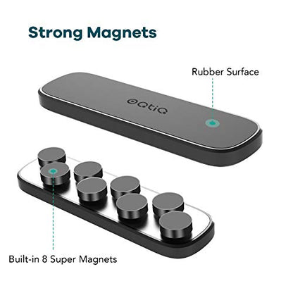 OQTIQ [2 Pack] Magnetic Phone Holder Mount with 4 Metal Plates - color: Black