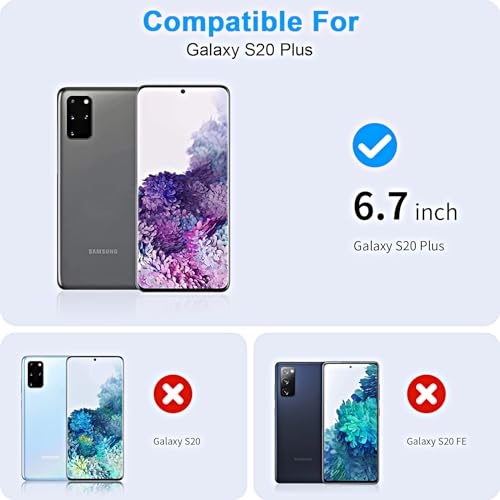 3 Pack Screen Protector for Samsung Galaxy S20 Plus [Not Glass], Support Fingerprint Unlock Flexible TPU Film, Touch Sensitive, Anti-Scratch, Full Coverage