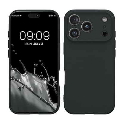 kwmobile Case Compatible with Apple iPhone 17 Pro Case - Protective Slim TPU Phone Cover - Soft Matte Finish - Blueberry - color: blueberry, size: iPhone 17 Pro