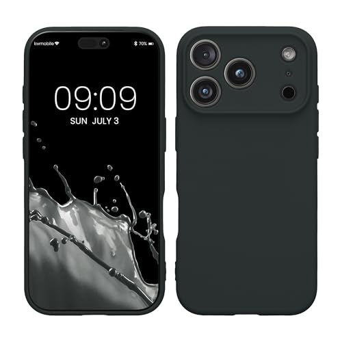 kwmobile Case Compatible with Apple iPhone 17 Pro Case - Protective Slim TPU Phone Cover - Soft Matte Finish - Blueberry - color: blueberry, size: iPhone 17 Pro