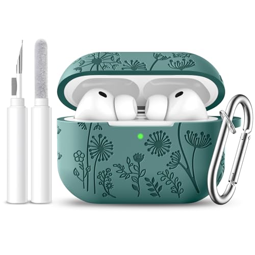Lerobo for AirPods Pro 3 Case with Cleaner Kit & Keychain, Pine Green - color: A-Green, size: AirPods Pro 3