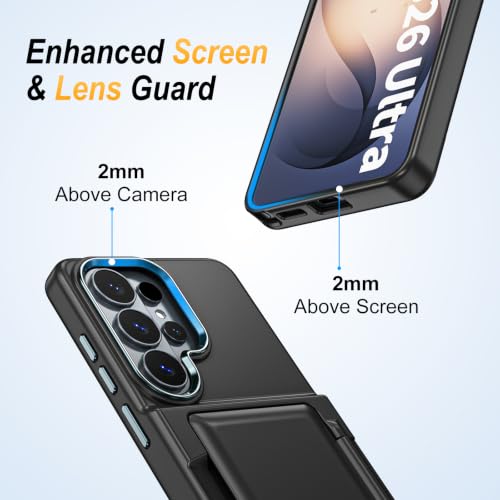 Vofolen for Samsung Galaxy S26 Ultra Case Wallet with Card Holder RFID | 2 Card Slots Heavy Duty Shockproof Drop Protective Flip Slim Pocket Cover for Samsung S26 Ultra Case for Men Women-Black - size: For Samsung Galaxy S26 Ultra