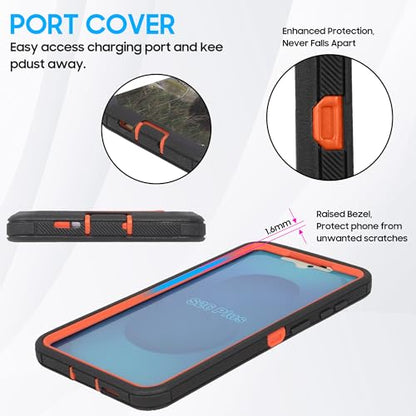 Compatible for Samsung S26 Rugged Case with Belt Clip Holster & Built-in Screen Protector, Heavy-Duty Full-Body Shockproof Cover, Military-Grade Protective Phone Case (Deer) - color: Deer