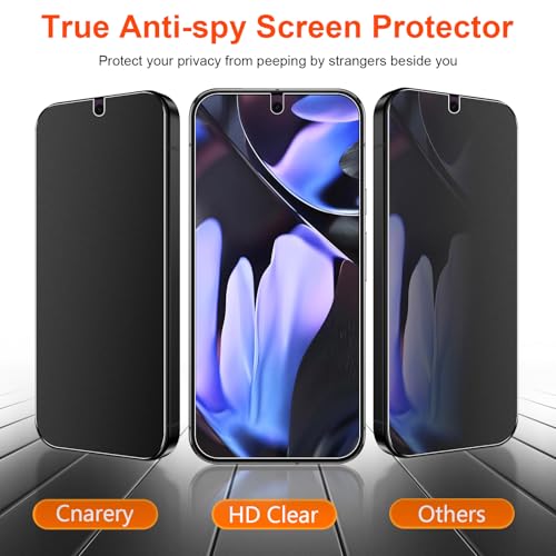 2 Pack for Google Pixel 9 Pro Anti-Glare Matte Privacy Screen Protector, Smooth and Responsive Touch Flexible EPU Film, [Support Fingerprint Unlock] [Self-Healing] [Not Glass] - size: Pixel 9 Pro