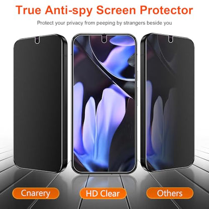2 Pack for Google Pixel 9 Pro Anti-Glare Matte Privacy Screen Protector, Smooth and Responsive Touch Flexible EPU Film, [Support Fingerprint Unlock] [Self-Healing] [Not Glass] - size: Pixel 9 Pro
