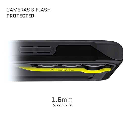 Ghostek ATOMIC slim S22+ Plus Case with Crystal Clear Back and Aluminum Metal Bumper Heavy Duty Protection Wireless Charging Compatible Designed for 2022 Samsung Galaxy S22+ Plus 5G (6.6 Inch) (Black) - color: Black, size: Galaxy S22 Plus