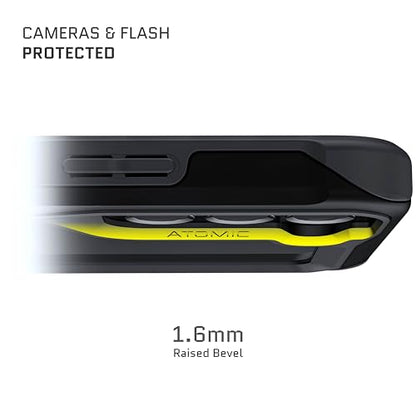 Ghostek ATOMIC slim S22+ Plus Case with Crystal Clear Back and Aluminum Metal Bumper Heavy Duty Protection Wireless Charging Compatible Designed for 2022 Samsung Galaxy S22+ Plus 5G (6.6 Inch) (Black) - color: Black, size: Galaxy S22 Plus