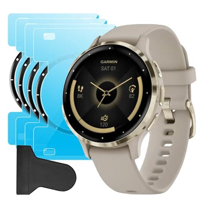 Compatible for Garmin Venu 3 screen protector, Anti-Scratch 3D Full Screen Coverage flim, Case Friendly, HD Ultra, 4 PACK - size: Garmin Venu 3