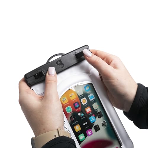 geckobrands Float Phone Dry Bag - Waterproof & Floating Phone Pouch – Fits Most iPhone and Samsung Galaxy Models - color: White