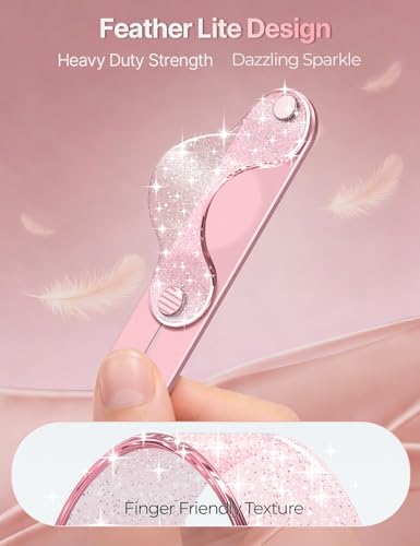 GripMate Phone Grip Holder, Finger Strap Stand, Metal Aluminum Alloy Kickstand with Soft TPU Loop - Universal Ultra Slim Comfortable Hand Grip for iPhone Samsung and Most Smartphones, (Pink 2 Pack) - color: Pink 2pcs