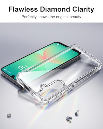 HOOMIL Case for Samsung Galaxy A26, Non-Yellowing, Drop Protection, Anti-Scratch Transparent Hard Back Phone Cover - Crystal Clear - color: Clear, size: A26 5G