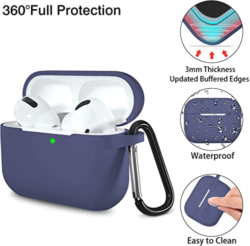 Lerobo for AirPods Pro 2nd/1st Case with Keychain, Blue Gray - color: Blue Gray