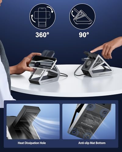NANAMI 3 in 1 15W Magnetic Wireless Charging Station for Apple Devices