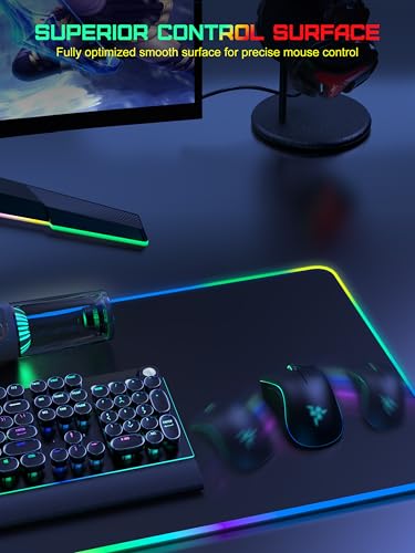 Wireless Charging RGB Gaming Mouse Pad, Desk Pad for MacBook, PC, Laptop - color: Rgb Black