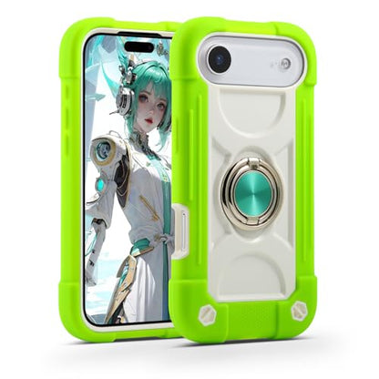 MARKILL Compatible with iPhone Air Case 6.5 Inch 2025 with 360 Degree Rotate Ring Stand, Military Grade Drop Protection Full Body Rugged Protective Case Kids - color: Guava, size: iPhone Air 6.5"