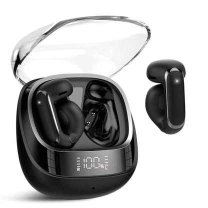 Clip On Ear Buds,Open Ear Headphones,Bluetooth 5.4 HiFi Stereo Clip Earbuds