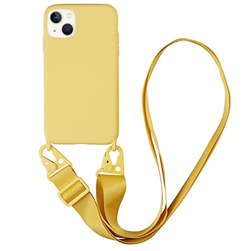 Compatible with iPhone 6/7/8/SE2/SE3,Crossbody Phone Case with Lanyard Cute Soft Silicone Case with Adjustable Shoulder Strap Shockproof Protector Compatible with Women Girls Yellow - color: Yellow, size: iPhone 6/7/8/SE2/SE3