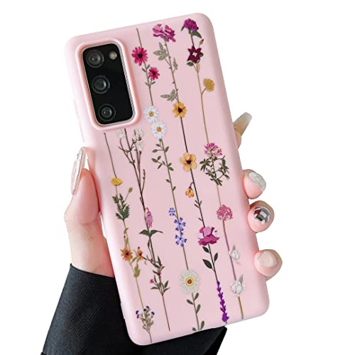 ZTOFERA Floral Case for Samsung Galaxy S20 FE 5G,Cute Flower Pattern Case for Girls Women,Flexible Silicone Protective Slim Shockproof Bumper Phone Cover for Samsung Galaxy S20 FE,Pink - color: Pink, size: for Samsung Galaxy S20 FE 5G