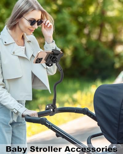 Charchendo Wheelchair & Stroller Phone Holder, Flexible Gooseneck Arm