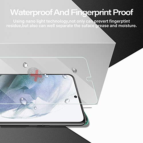 Galaxy S21 Tempered Glass Screen Protector + Camera Lens Protector [ 2 + 2 Pack ][Case Friendly] [Anti-Scratch] [Ultrasonic Fingerprint Unlock] Clear HD Glass Protective Film for Samsung Galaxy S21 - size: Galaxy S21(6.2")