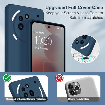 Silicone Case for Nothing Phone 3A Pro, Blue | Soft Silicone Silky Touch Easy Clean, Shockproof Slim Phone Cover, Upgraded Camera Protection, Anti-Scratch Microfiber Lining - color: Blue, size: Nothing Phone 3A Pro