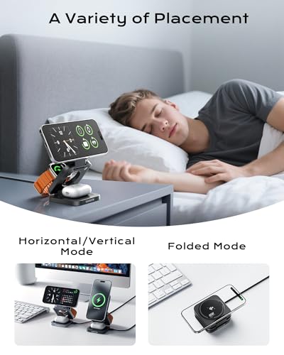 Qi2 MFi 3 in 1 Charging Station for Apple - color: Hypervolt Black