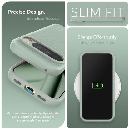 TUDIA MergeGrip [Compatible with Magsafe & Pixelsnap] Cases for Google Pixel 10 / Pixel 10 Pro Case 2025 – [Military Grade Drop Tested] Dual Layer Slim Shockproof Heavy Duty Protection - Green Lily - color: Green Lily, size: Pixelsnap 10 / 10 Pro