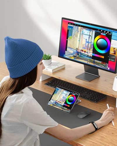 KU XIU Magnetic Wireless Charging Stand, Aluminum Alloy Holder for Desk - size: iPad Pro 12.9"/iPad Air 13" - M2/M3