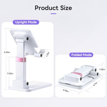 Cell Phone Stand Cute Mobile Holder For iPhone Desk Office Accessories - color: 01-White