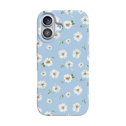 Casely iPhone 17 Case | Daisy Daydream | Baby Blue Floral | Compatible with MagSafe | Classic Ultra Slim Design - color: Daisy Daydream | Baby Blue Floral