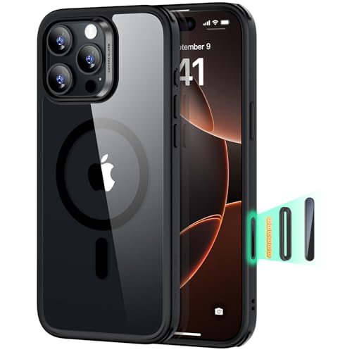 ESR for iPhone 16 Pro Case for MagSafe, Camera Control, Clear Black | Ultra Slim, 3X Military-Grade Drop Protection, Magnetic Phone Case, Impact Absorbing, Resists Scratches - color: Clear Black, size: iPhone 16 Pro 6.3 inch