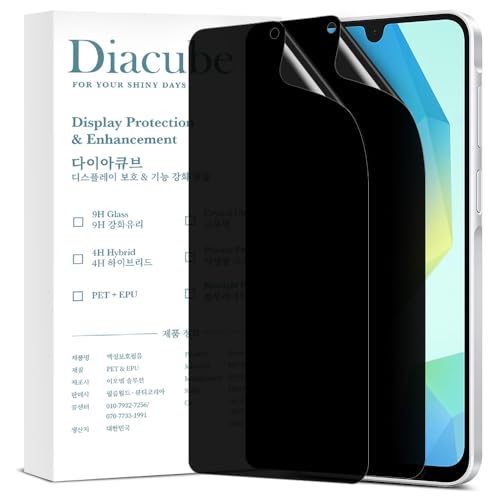 For Samsung Galaxy A16 27° Privacy Screen Protector [2-PACK] 6H Anti-Spy PET Film, Scratch Resistant, Easy Installation w/ Alignment Jig [!]Galaxy A series with optical fingerprint sensors do not support fingerprint unlocking with a privacy film on - size