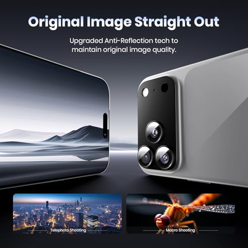 Hoerrye for iPhone 17 Pro Max Camera Lens Protector - 12FT Shatterproof