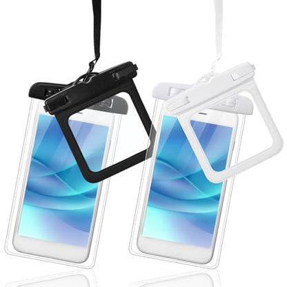 Relaxweex 4 Pcs Waterproof Phone Pouch and Cash ID Key Fob Cases Underwater Case Dry Bag with Lanyard Phone Holder Protector Vacation Beach Pool Travel