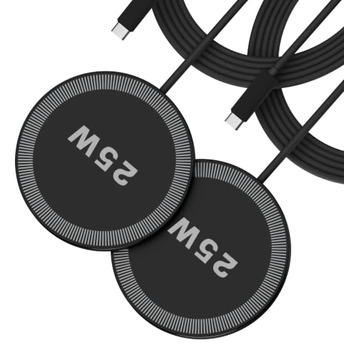 25W Magnetic Portable Fast Wireless Charging Pad for Apple iPhone Series - color: 2Black