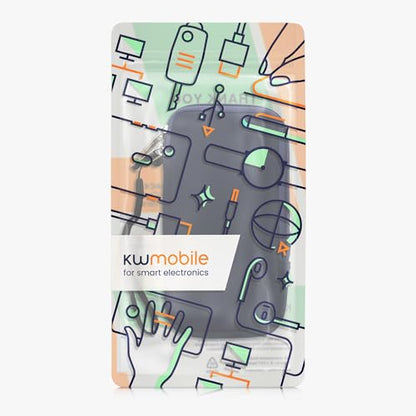 kwmobile Universal Phone Pouch Size XXL - 7" - Neoprene Smartphone Pouch with Zip - Water-Repellent Mobile Phone Case - Sleeve in Dark Blue - color: dark blue, size: XXL - 7"