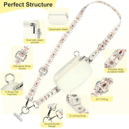 Phone Lanyard Crossbody with Detachable RFID Wallet (M2, Large) - color: Multicolor 2, size: Large