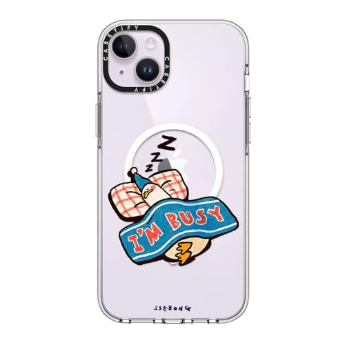 CASETiFY for iPhone 14 Plus Case - Impact Clear Compatible with MagSafe | Not Yellowing | 6.6 ft. 3X Military Grade Drop Protection | I'm so busy | Clear - color: I'm so busy, size: Iphone 14 Plus (6.7")
