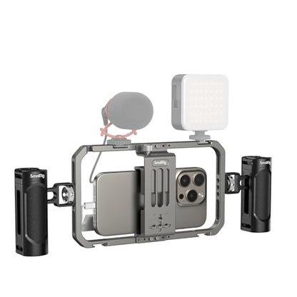 SmallRig Universal Phone Cage, Smartphone Video Rig Kit - 4121 - style: Cage w/ Dual Handles