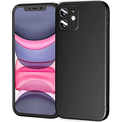 TENOC Phone Case Compatible with iPhone 11, Black Case Anti-Fingerprint Protective Bumper Matte Cover for 6.1 Inch - color: Black, size: iPhone 11