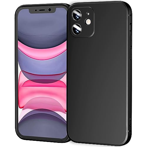TENOC Phone Case Compatible with iPhone 11, Black Case Anti-Fingerprint Protective Bumper Matte Cover for 6.1 Inch - color: Black, size: iPhone 11