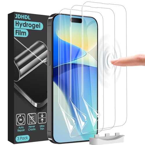 3 Pack Flexible Film Screen Protector for iPhone 16 Pro, Non-breakable Soft TPU Hydrogel Film for iPhone 16 Pro Screen Protector Film (NOT Glass) - size: iPhone 16 Pro