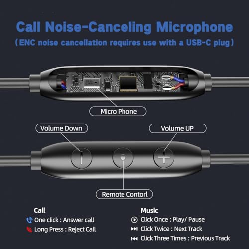 Wired Headphones with Noise-Canceling - Stereo Heavy Bass Plug Earbuds